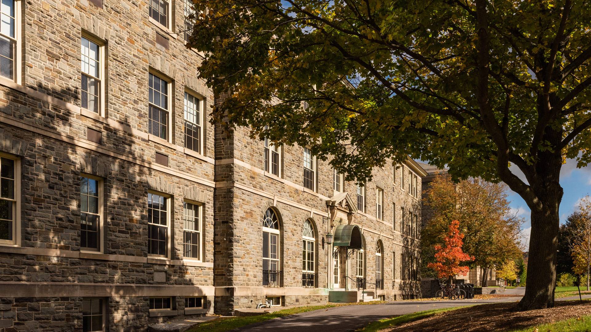 Lawrence Hall in the fall.